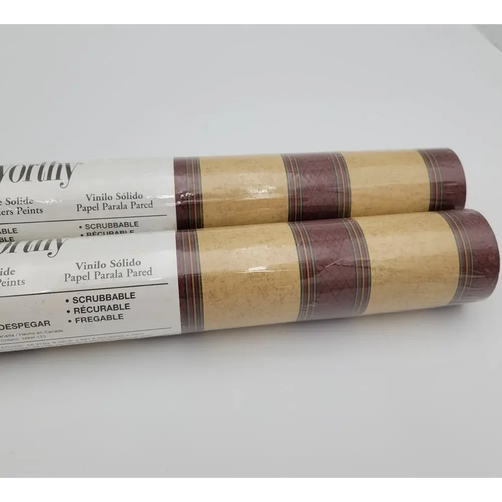 2 Rolls SUNWORTHY MP060695 Microban Stripes Vinyl Wallpaper 1 Bolt 56 Sq Ft